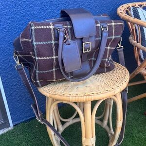 Vintage Hartmann Luggage Carry-On Bag - Leather & Wool